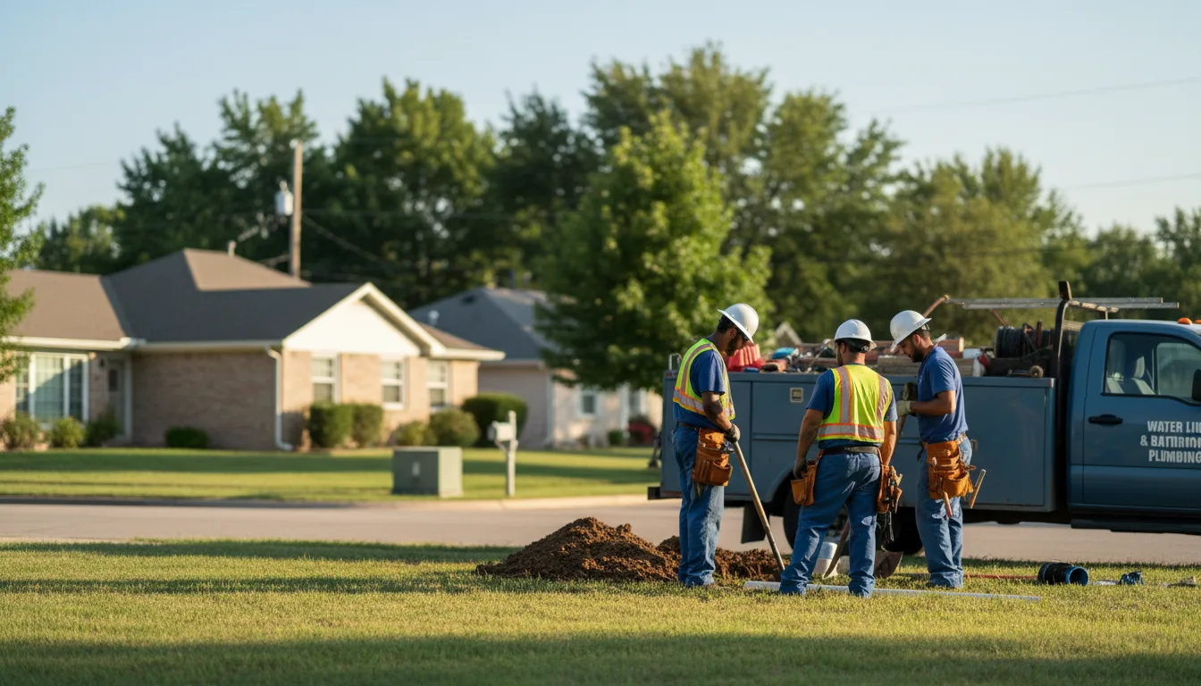 Residential water line and bathroom plumbing service in United, PA